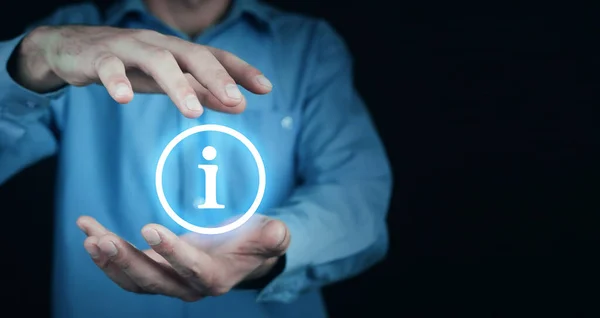 Erkek eller bilgi simgesini korur.