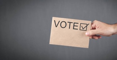 Seçimlerde oy verin. İş konsepti