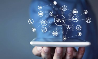 SNS. Sosyal ağ servisi. - İnternet. Teknoloji