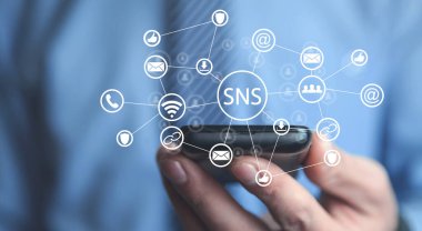 SNS. Sosyal ağ servisi. - İnternet. Teknoloji