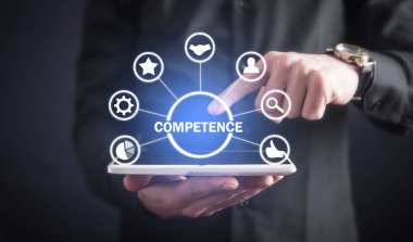 Yetkinlik gösteren bir adam. İş dünyası