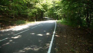 Kırsal yolun güzel manzarası.