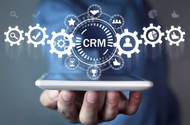 CRM Müşteri İlişkileri Yönetimi. İş Konsepti