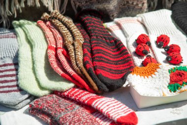 Açık havada kış çorapları.