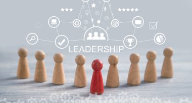 Liderlik kavramı. Takım çalışması. İş için. Lider