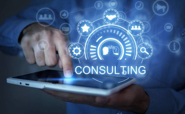 Danışmanlık kavramı. İş için. Teknoloji. İnternet