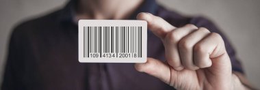 Bar kod kimlik veri şifreleme konsept pazarlama