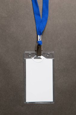 Plastik boş rozet. Kimlik boş kart