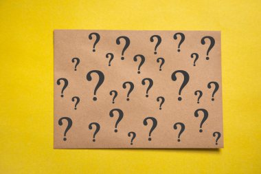 Soru işaretleri. İş konsepti