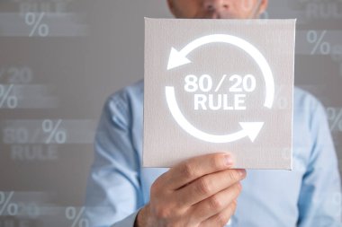 80/20 kuralı. Pareto ilkesi için kavram. İş kavramı