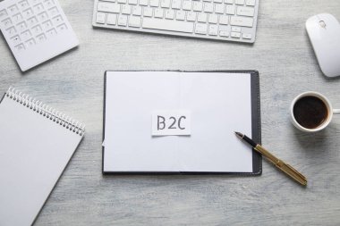 Kağıt üzerinde B2C iş modeli. İş konsepti