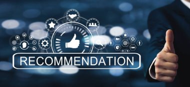 Tavsiye kavramı işte. İş için. Teknoloji. İnternet