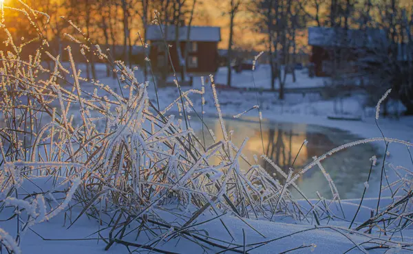 Nehrin üzerinde gün batımı