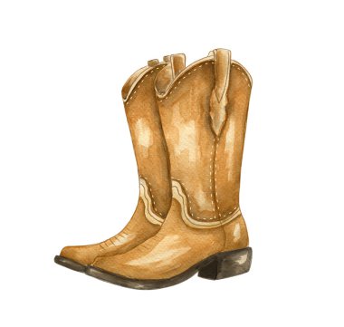 Detaylı kovboy çizmeleri dekoratif dikişli klasik bir kahverengi deri tasarımı sergiliyor. Ülke temalı ya da günlük kıyafetleri için mükemmel..