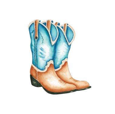 Detaylı kovboy çizmeleri dekoratif dikişli klasik bir kahverengi deri tasarımı sergiliyor. Ülke temalı ya da günlük kıyafetleri için mükemmel..