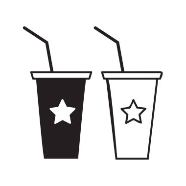 Beyaz arka planda izole edilmiş bir tüple bardakta el yapımı içecekler. Deniz kenarında yaz tatili tasarımı. Web tasarımı, baskı, tekstil ve paketlemede kullanılabilir. Vektör illüstrasyonu.