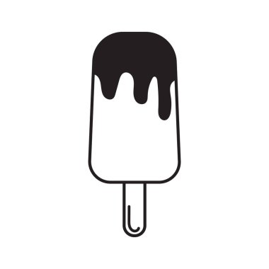 Beyaz arka planda el yapımı buzlu şeker izole edilmiş. Yaz tatili ve seyahat için tasarım konsepti. Web tasarımı, baskı, tekstil ve paketlemede kullanılabilir. Vektör illüstrasyonu.