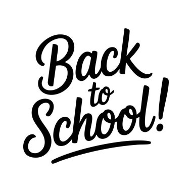 Okula dönelim. El yazısıyla yazılmış bir metin. Mektup. Okul eğitimi. Pankart, poster. Vektör illüstrasyonu