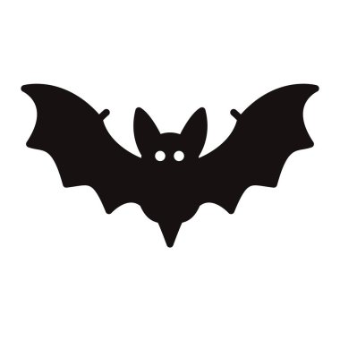 Yarasa ikonu bir Cadılar Bayramı tatilidir. Vektör illüstrasyonu.