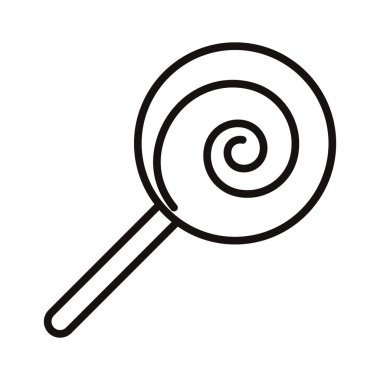 Doğrusal şeker ikonu. Cadılar Bayramı için şekerler. Vektör illüstrasyonu