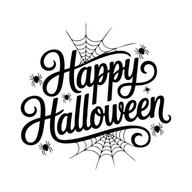 Balkabaklı şirin bir hayalet. Bir dizi Cadılar Bayramı konuşma metni. Vektör illüstrasyonu.