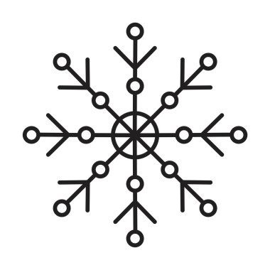 Kar tanesi ikonu. Kar izi, soğuk hava. Web tasarımı, sosyal medya ve baskıda kullanılabilir..