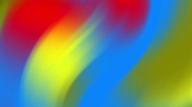 Kırmızı, mavi ve yeşil renklerin bulanık bir gradyanı olan soyut bir animasyon kırmızı, mavi ve yeşil arkaplan bulanık sarı ve yeşil rengin canlı bir animasyonu. 