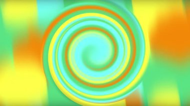 Sarı yeşil ve turuncu spiral canlı, dinamik soyut bir tasarım arka planlar, logolar veya dijital sanat projeleri için mükemmel.