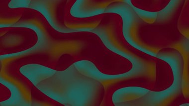 Koyu kestane rengi ve deniz mavisi şeklinde sıvı şekilli zengin, girdaplı bir şekil, sarı ipuçlarıyla vurgulanmış, sıvı gibi bir doku yaratıyor. Tasarım soyut ve dinamik.