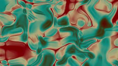 Mermer şekilli, yeşil ve gök mavisi şeklinde kıvrımlı bir sıvı. Pembe ve kahverengiye benzer dinamik bir doku yaratıyor. Tasarım soyut ve modern.