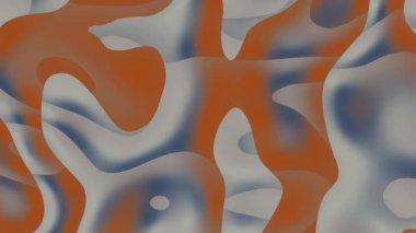 Turuncu ve mavi tonlarda pürüzsüz soyut dalga deseni