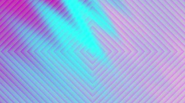 Mor ve mavi tonlarda eşmerkezli elmas şekillerinin geometrik deseni. Merkezde parlayan bir cyan ışığı tasarıma canlı ve modern bir dokunuş ekler..