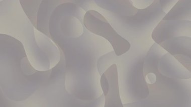 Gri-bej organik desenli, pürüzsüz, akıcı bir yapısı var. Tasarım, sessiz tonlarda yumuşak, sıvı benzeri şekiller içeriyor, minimalist ve nötr bir arkaplan oluşturuyor..