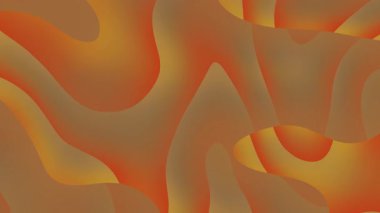 Pürüzsüz, erimiş dokusu olan kırmızı-turuncu bir dalga deseni. Tasarım, canlı ve enerjik soyut bir arkaplan oluşturarak, sıcak renklerde akan şekiller içerir..