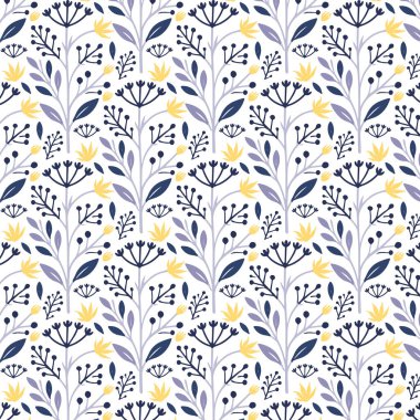 Dijital baskı tekstil ve duvar kâğıdı için süslemeli kusursuz çiçek deseni