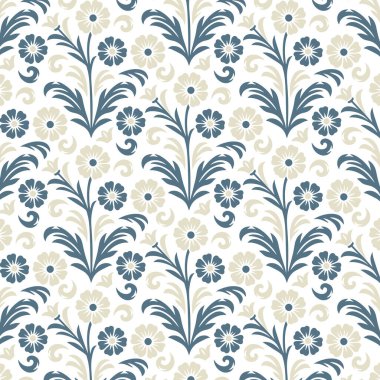 Duvar kağıdı döşeme, moda tekstil ve dekoratif baskılar için zarif botanik desenler.