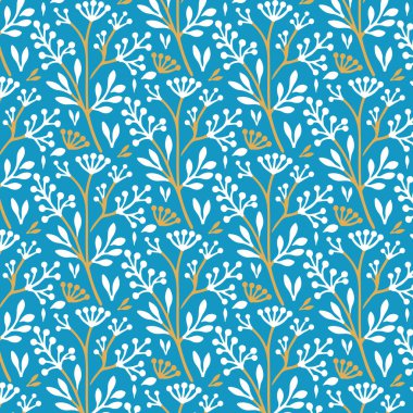 Yaban çiçeği desenli botanik dikişsiz çiçek deseni ve moda desenli tekstil tasarım duvar kağıdı ambalajı ve zarif desenli kumaş desenleri ve soyut süslemeleri için tropik motifler.