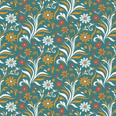 Sulu kumaş duvar kâğıdı ve tekstil baskıları için karmaşık çiçek detaylarıyla suluboya deseni