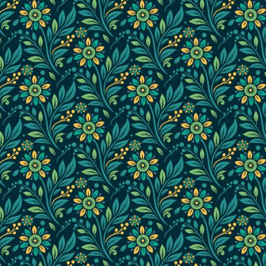 Yumuşak botanik motifleri olan şık tropikal çiçek desenleri tekstil ve moda kumaşı sarmak için