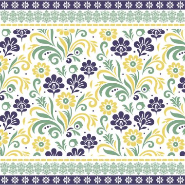 Duvar kâğıdı ve moda için Arapça süsleme kenarlı zarif botanik baskı tasarımı