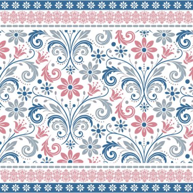 Tekstil için dekoratif işlemeli Arapça süsleme deseni