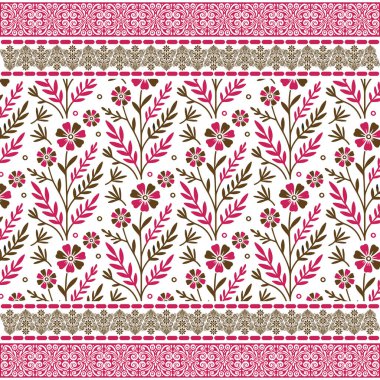 Japon deseni, etnik işlemeli dikişsiz çiçek dokusundan esinlenmiştir.