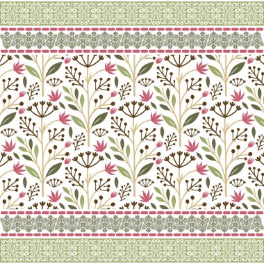 Kusursuz botanik desenli soyut çiçekli desenli moda deseni.