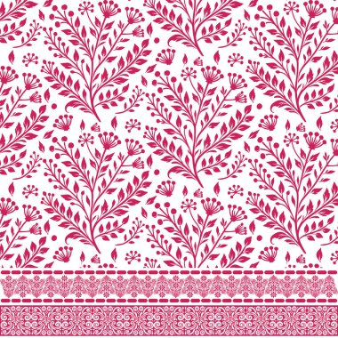 Duvar kâğıdı ve düğün kartı tasarımları için soyut kenarlı kusursuz çiçek deseni.