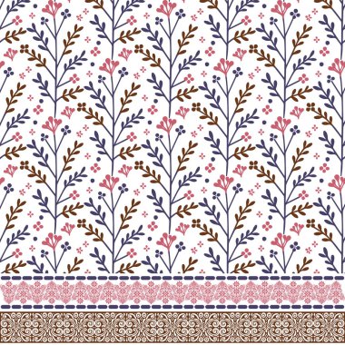 Poster ve davetiye şablonları için karmaşık dokusu olan kusursuz bir sınır tasarımı