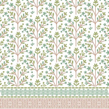 Duvar kâğıdı ve kumaş baskısı için klasik süslemeli çiçeksiz desen