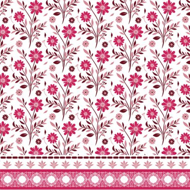 Düğün davetiyesi ve tekstil baskıları için karmaşık çiçekli botanik desenler.