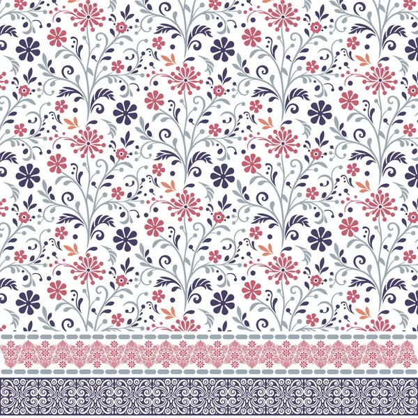 Düğün davetiyeleri ve poster baskıları için ayrıntılı dekoratif kenarlı kusursuz çiçek çizimleri.