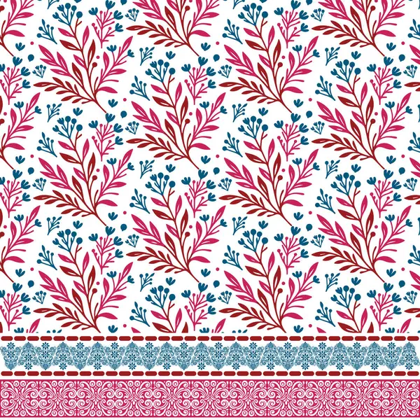 Poster ve kart baskısı için karmaşık elementlerle kusursuz sınır çizimleri