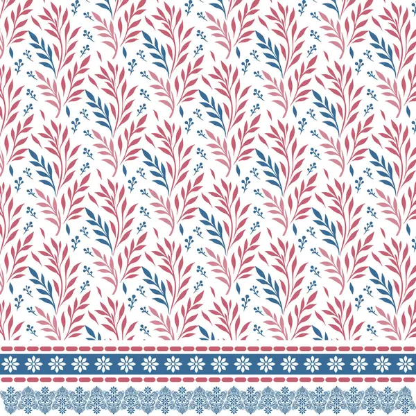 Dijital sanat eserleri ve tekstil grafikleri için dekoratif sınır unsurlarına sahip kusursuz çiçek deseni